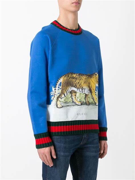 gucci men tiger sweater|gucci lamb print sweater.